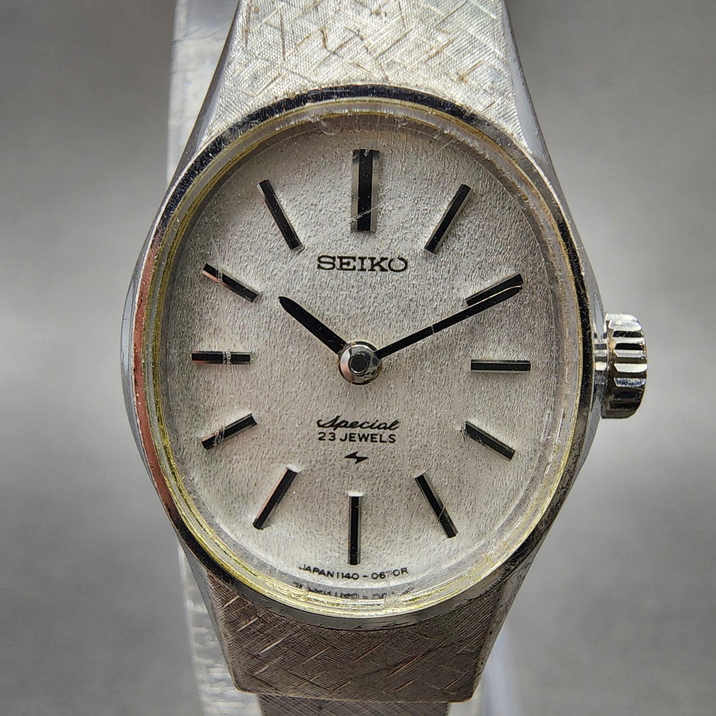 Seiko Special Watch Women 19mm White Dial White Gold Plated Manual Wind Runs1