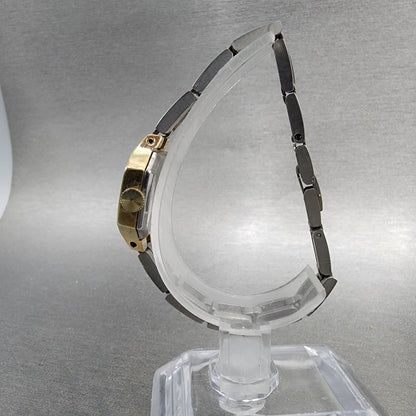 Seiko Watch Women 23mm Champagne Dial Two Tone Oval Vintage 117659 Manual Runs7