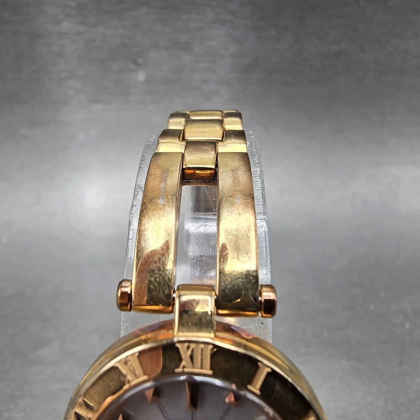 Citizen Wicca Watch Women 24mm White Dial Rose Gold Tone Date Solar Round Runs4