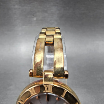 Citizen Wicca Watch Women 24mm White Dial Rose Gold Tone Date Solar Round Runs4