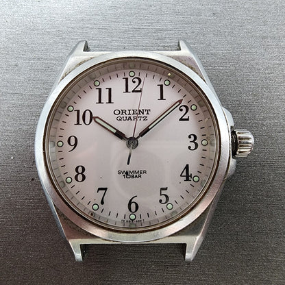 Orient Swimmer Watch Men 36mm White Dial Silver Tone Round QB1XC0 PARTS2