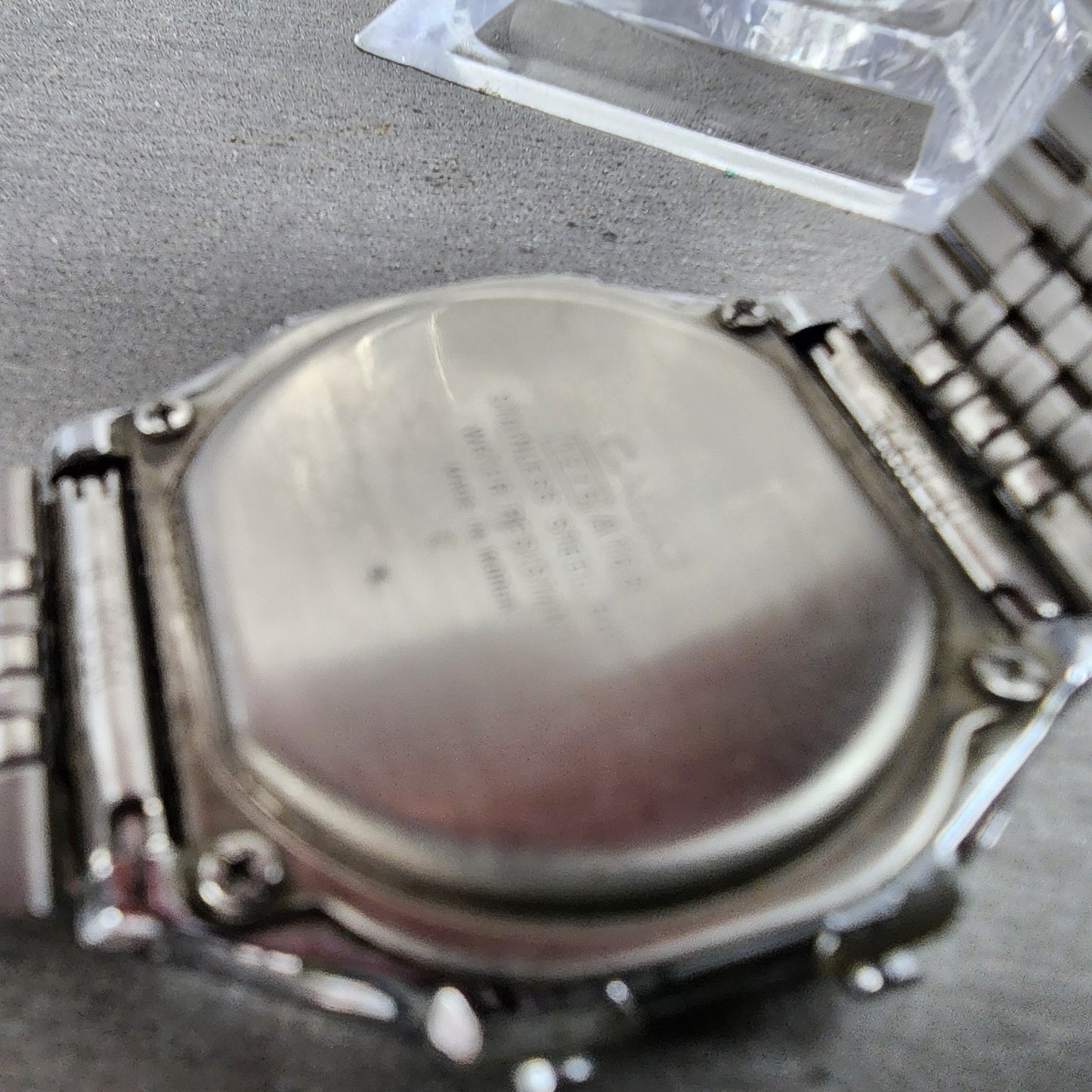 Casio A168 Watch Men 36mm Digital Silver Tone Octagon Alarm Chrono New Battery9