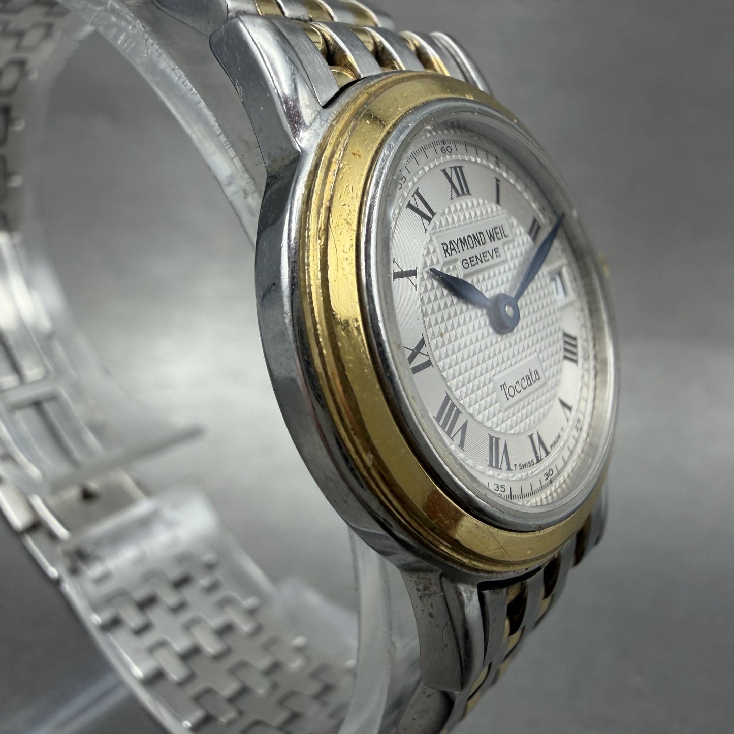 Raymond Weil Toccata Watch Women 25mm Silver Dial Two Tone Round 5364 NewBattery3