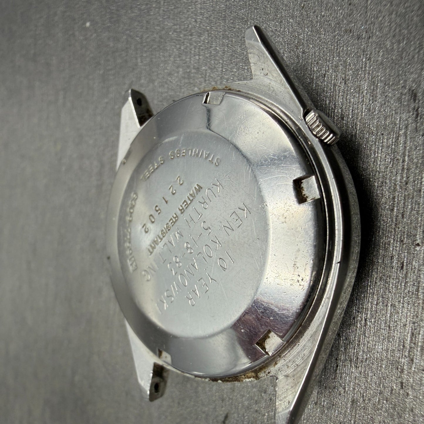 Seiko Automatic Watch Men 36mm Silver Dial Silver Tone Daydate 6309-7159 PARTS10