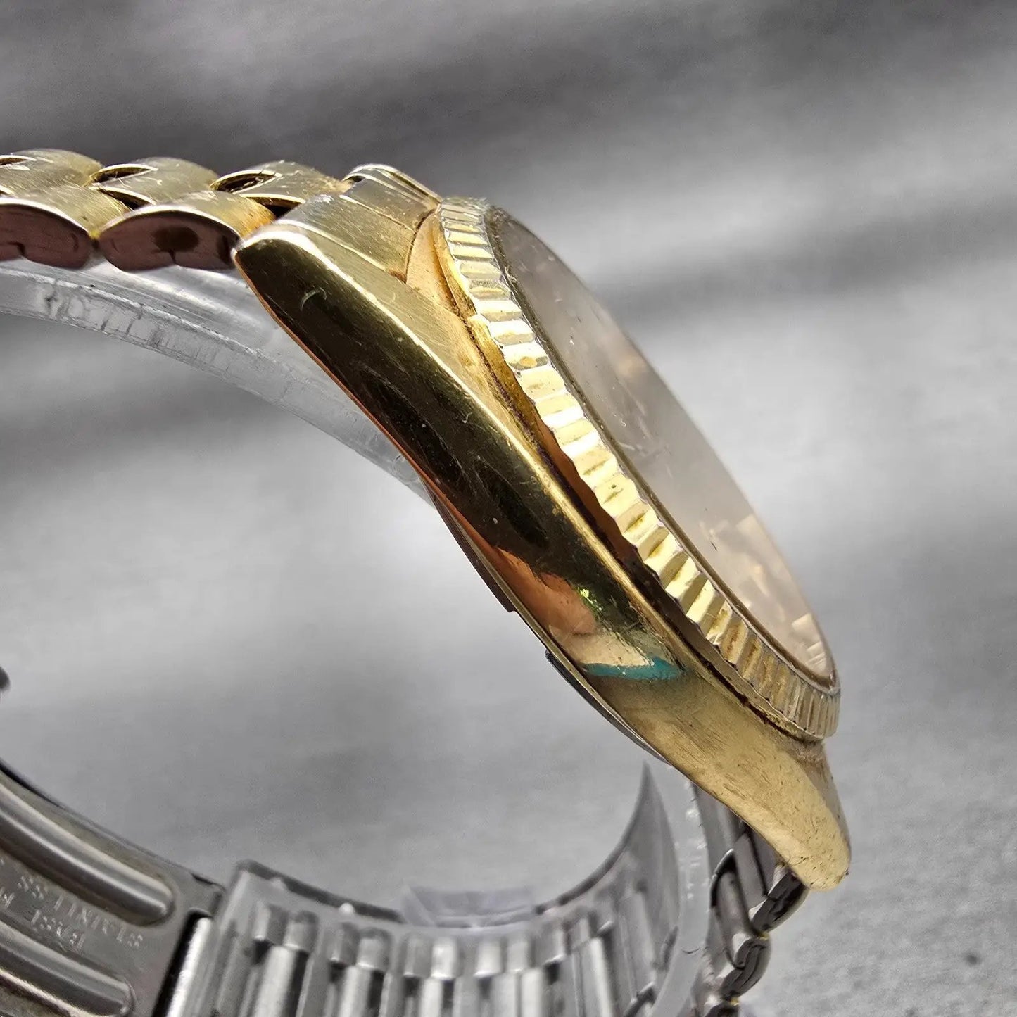 Seiko President Watch Men 36mm Gold Dial Gold Tone Daydate 5H23-8029 New Battery3