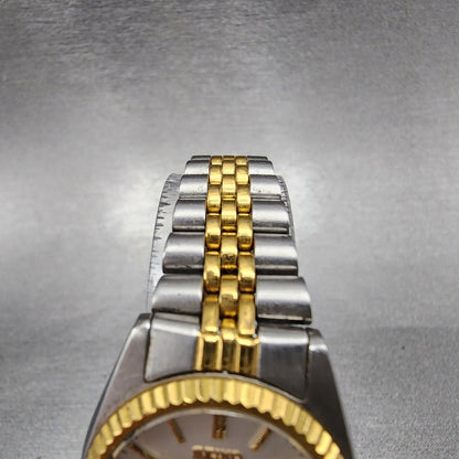 Seiko Watch Women 24mm White Dial Two Tone Daydate Round 7N830041 New Battery4