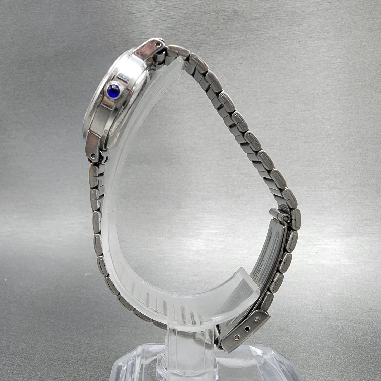 Technos Sophial Watch Women 25mm White Dial Silver Tone Round New Battery VTG6