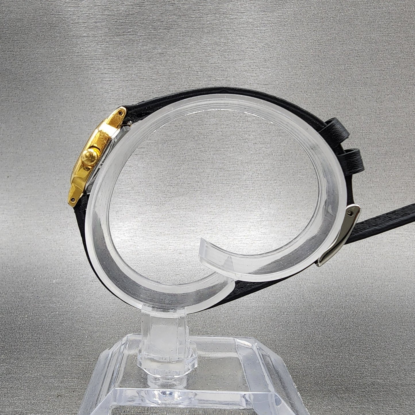 Citizen CQ Watch Women 17mm Black Dial Gold Tone Rectangle New Battery6