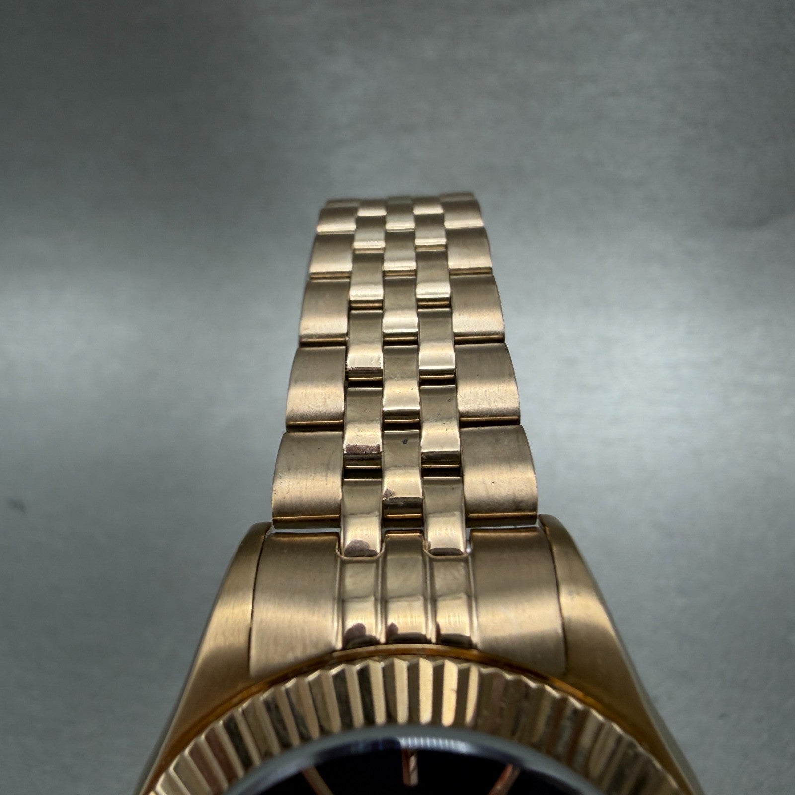 Timex Waterbury Legacy Watch Women Blue Dial Rose Gold Tone Date Round New Batt4