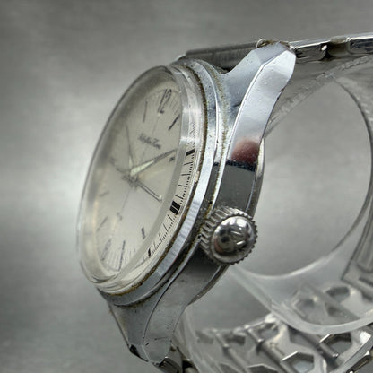 Citizen Rhythm Time Watch Men 34mm Silver Dial Silver Tone Manual Wind RT-25 Run2