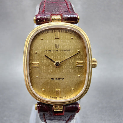 Universal Geneve Watch Women 20mm Gold Dial Gold Tone Oval 516.612 PARTS0