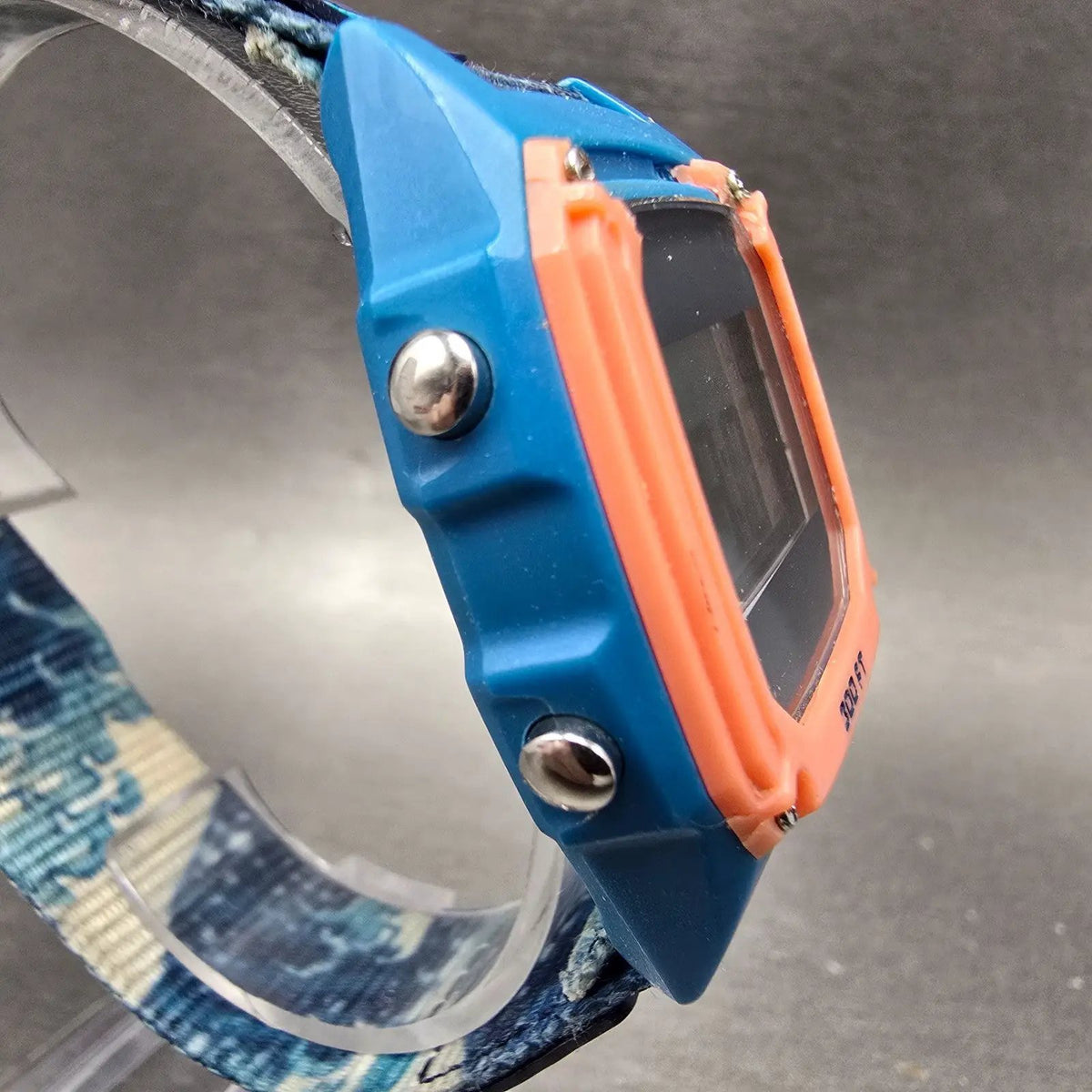 Freestyle Shark Watch Men 38mm Pink Blue Alarm Chronograph Clip New Battery3