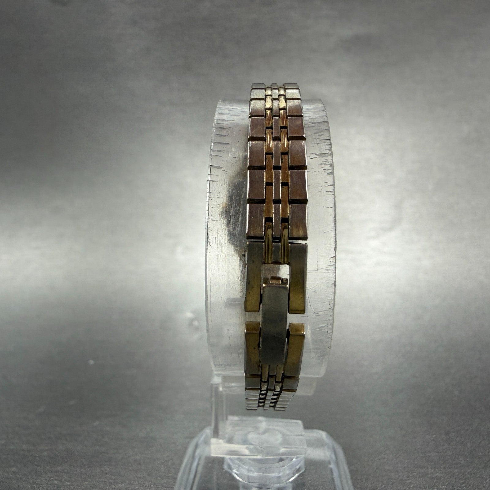 Seiko Watch Women 16mm Gold Dial Gold Tone Octagon 2C20-5209 New Battery Vintage7