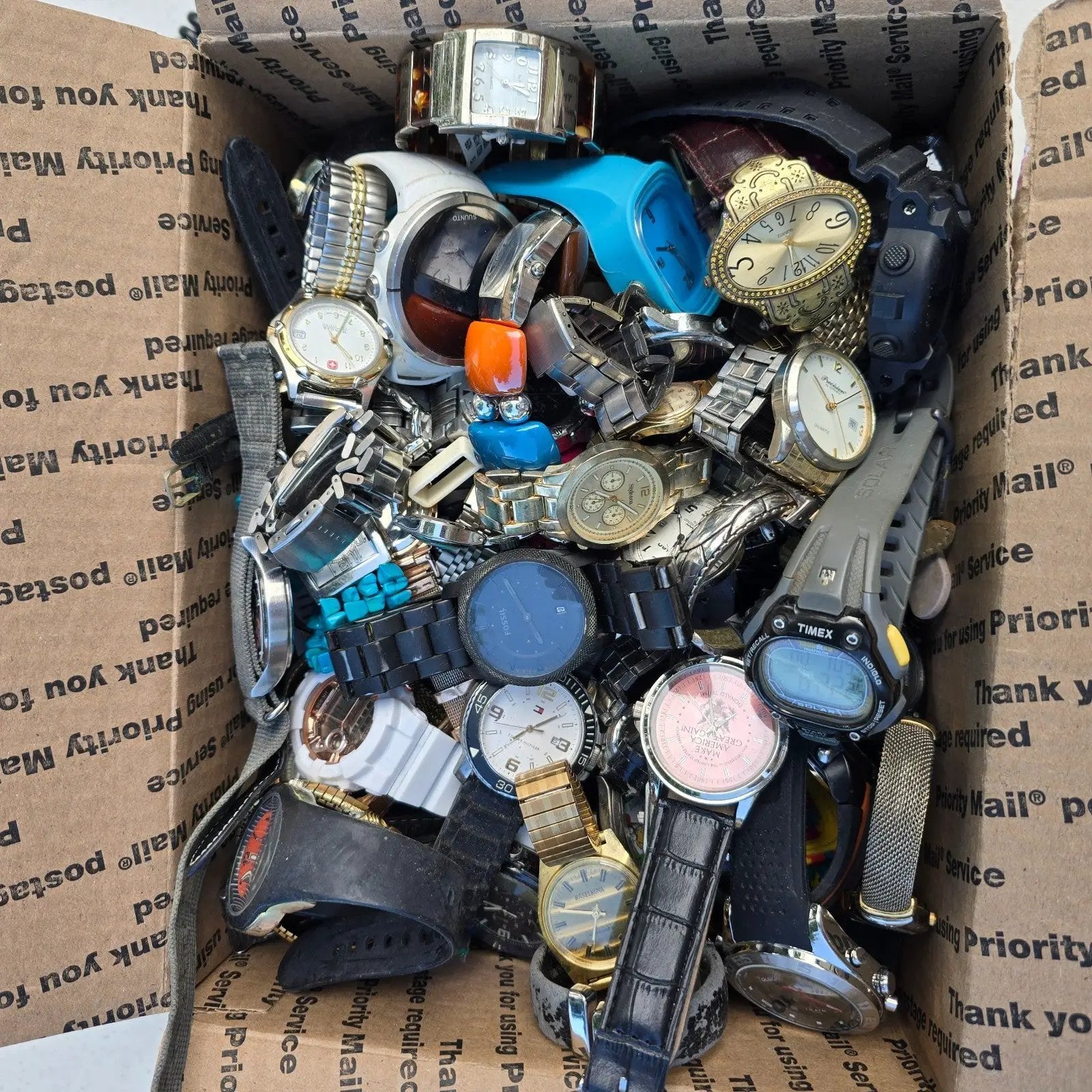 Watch Lot Men Women Invicta Casio Guess Fossil Wenger 15.8 LB VTG Modern PARTS1
