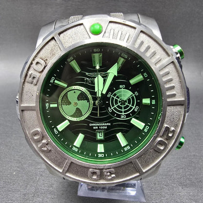 Invicta Coalition Forces Radar Chronograph Watch Men 59mm Green Dial Steel PARTS0