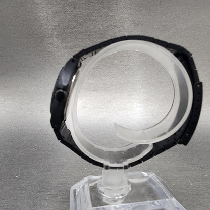 Technos Watch Women 26mm Black Dial Black Tone Date Round 1043 New Battery6