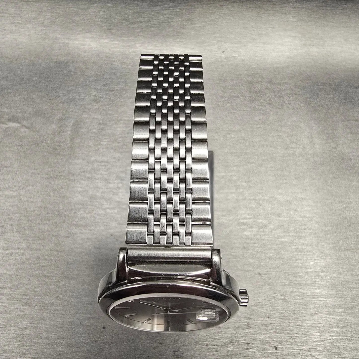 Seiko Spirit Watch Men 33mm Silver Dial Silver Tone Date Round 5E32-6A40 New Bat4