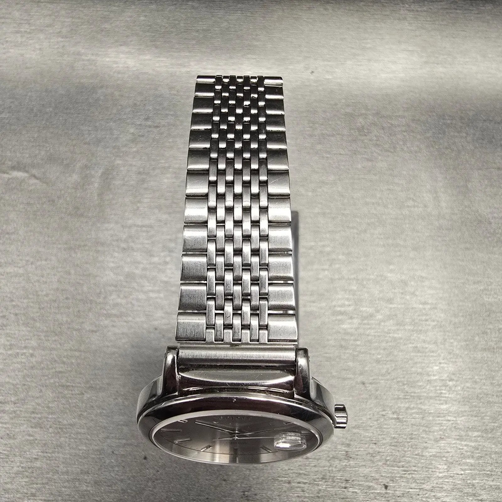 Seiko Spirit Watch Men 33mm Silver Dial Silver Tone Date Round 5E32-6A40 New Bat4