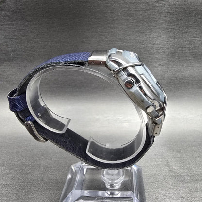 Casio Baby-G MSG-133 Watch Women 42mm Silver Blue Chrono Alarm New Battery8