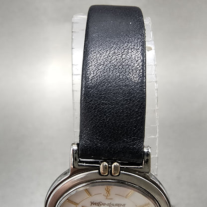 Yves Saint Laurent Watch Women 24mm White Dial Two Tone Round New Battery4