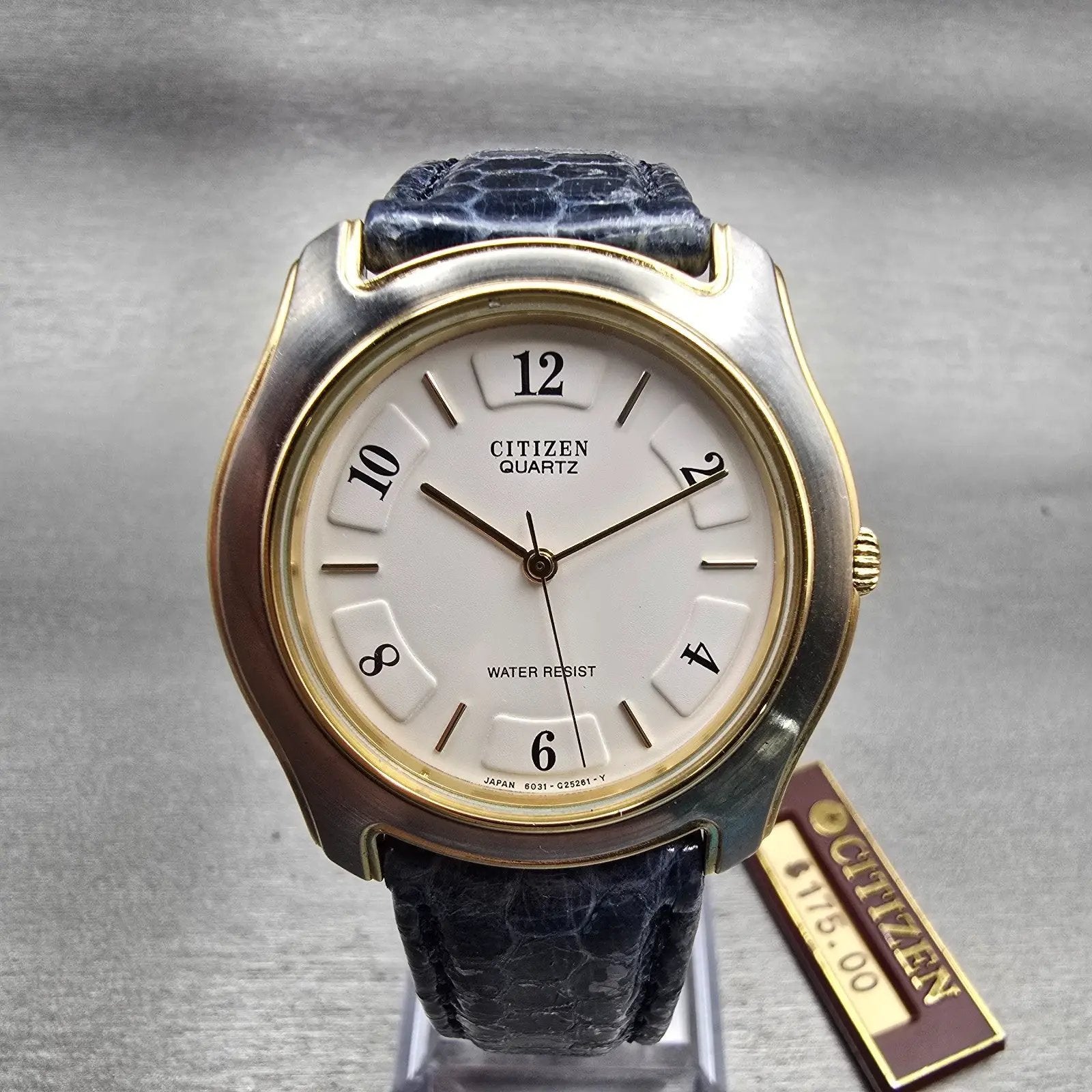 Citizen Watch Men 34mm White Dial Two Tone Round 6031-S07734 New Battery0