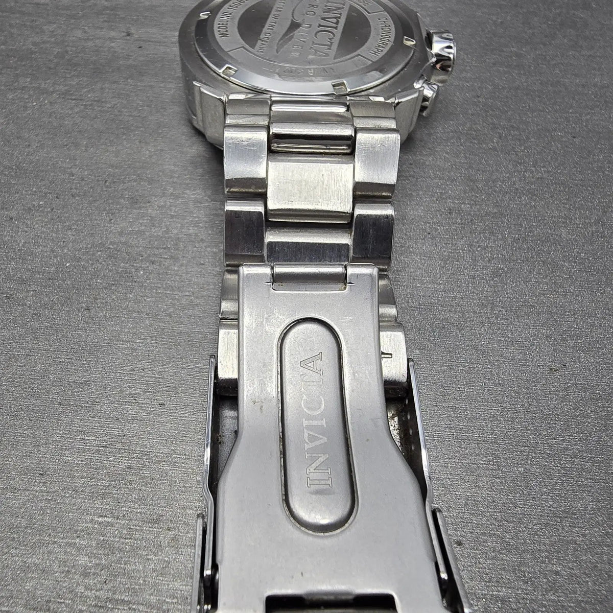Invicta Pro Diver Chronograph Watch Men 48mm Blue Dial Steel Date 15082 New Batt12