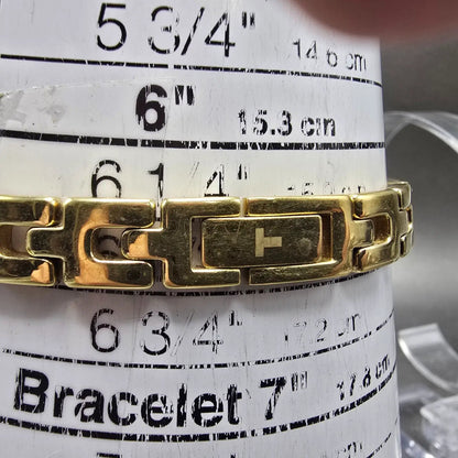 Tissot T-Trend Watch Women 23mm MOP Dial Gold Tone Round New Battery G349 VTG10