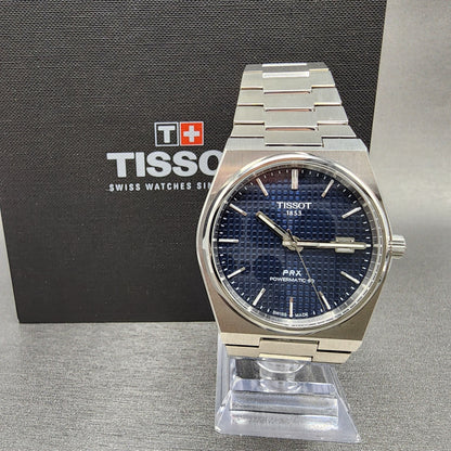 Tissot PRX Powermatic 80 Watch Men 40mm Blue Dial Steel Date T137.407.11.041.000