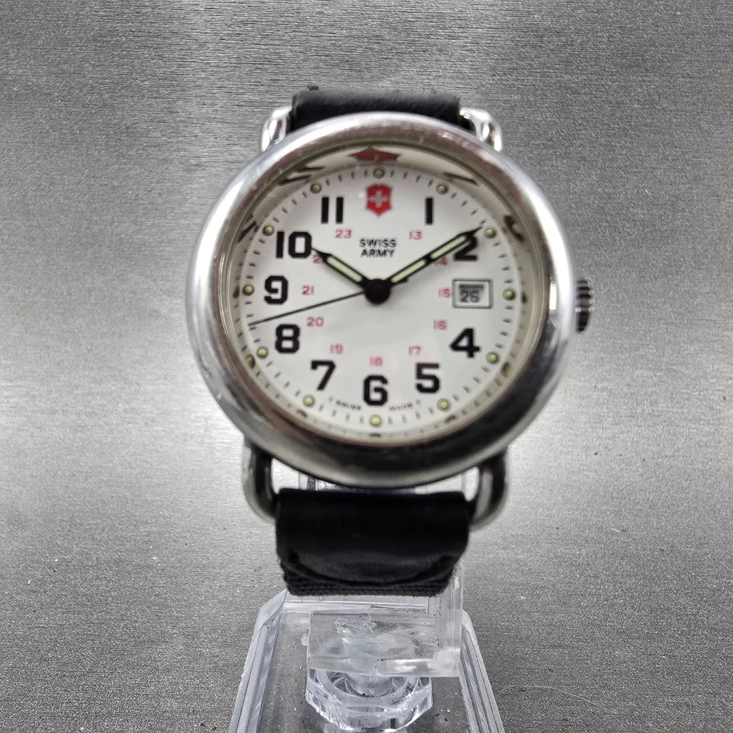 Victorinox Swiss Army Cavalry Watch Women 31mm White Dial Steel Date PARTS VTG6