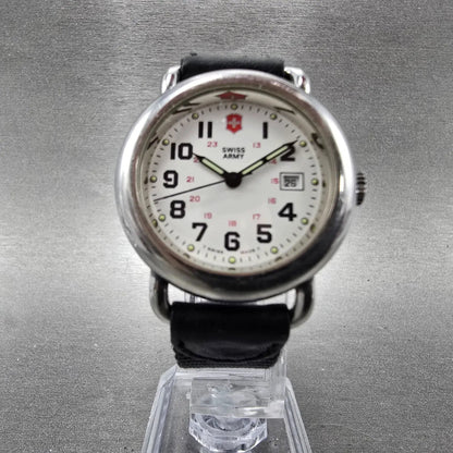 Victorinox Swiss Army Cavalry Watch Women 31mm White Dial Steel Date PARTS VTG6