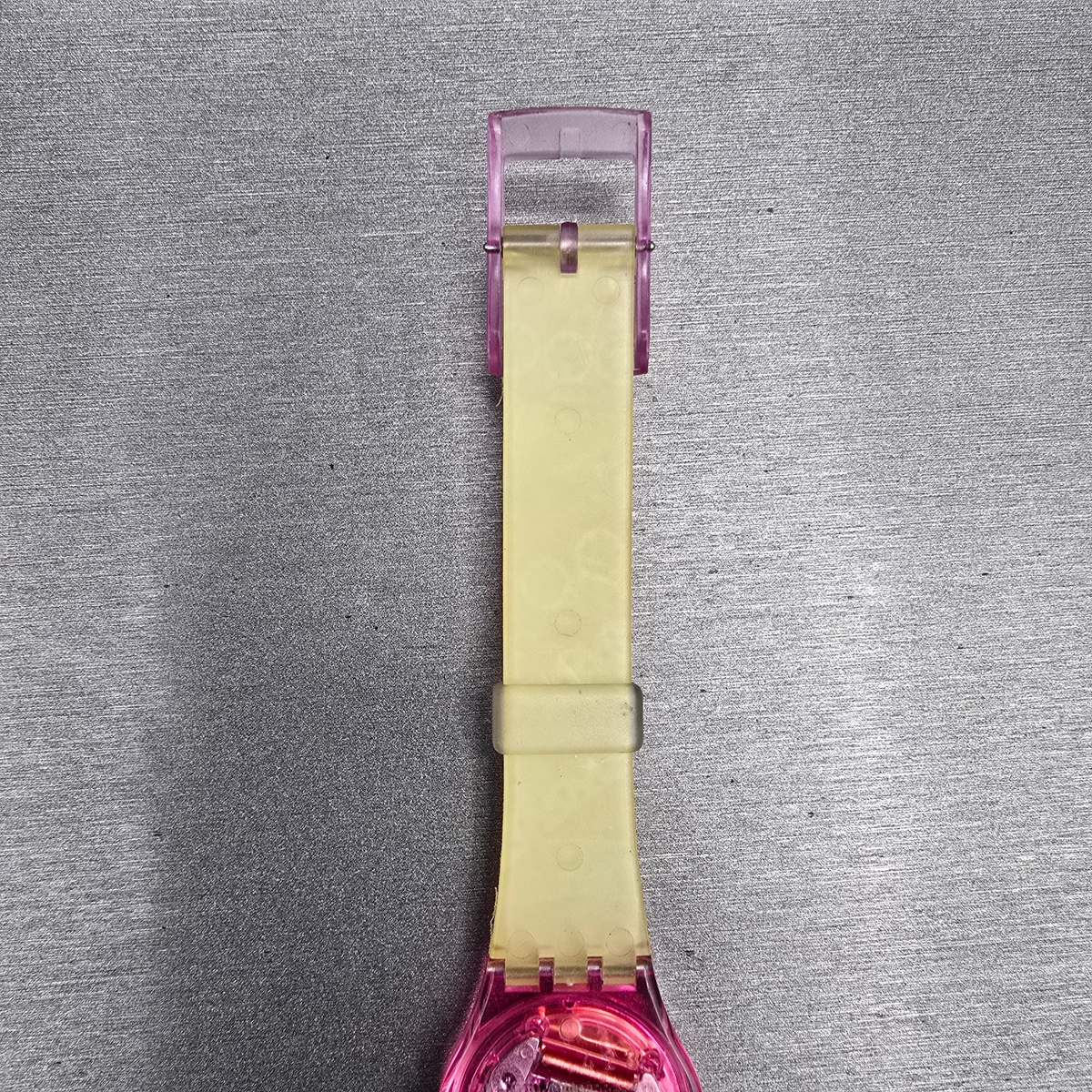 Swatch Summer Day Watch Women 25mm Silver Dial Pink Case LV106 New Battery9