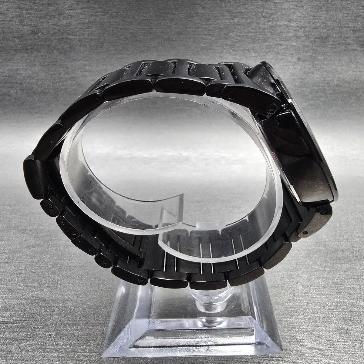 Bulova Watch Men 41mm Black Dial Black Tone Chronograph Date 98B215 New Battery8
