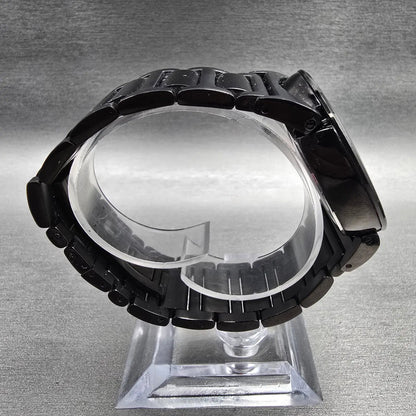 Bulova Watch Men 41mm Black Dial Black Tone Chronograph Date 98B215 New Battery8