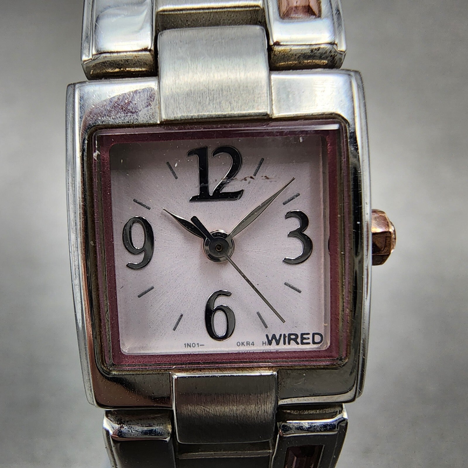Seiko Wired Tank Watch Women 16mm White Dial Silver Tone 1n010fe0 New Battery1