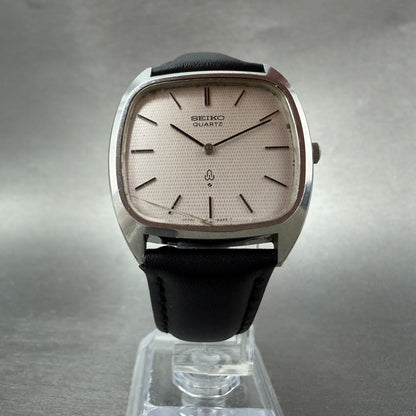 Seiko Watch Men 33mm Silver Dial Silver Tone Rectangle 4130-5320 New Battery5