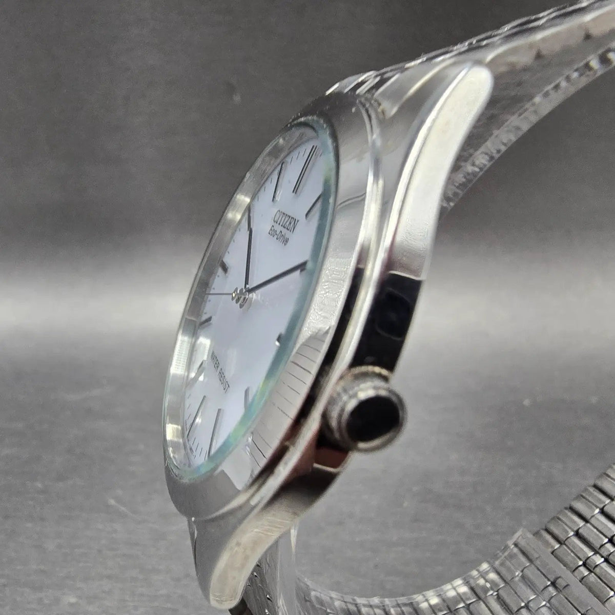 Citizen Eco-Drive Watch Men 37mm White Dial Silver Round E030-L20646 Works2