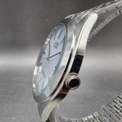Citizen Eco-Drive Watch Men 37mm White Dial Silver Round E030-L20646 Works2