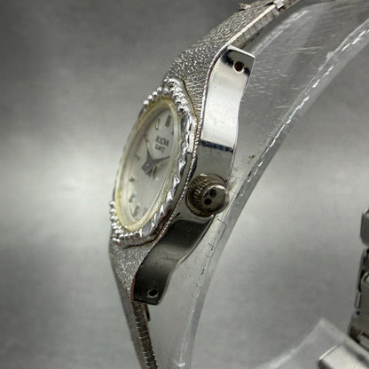 Bulova Watch Women 17mm Silver Dial Silver Tone Round 91L09 New Battery Vintage2