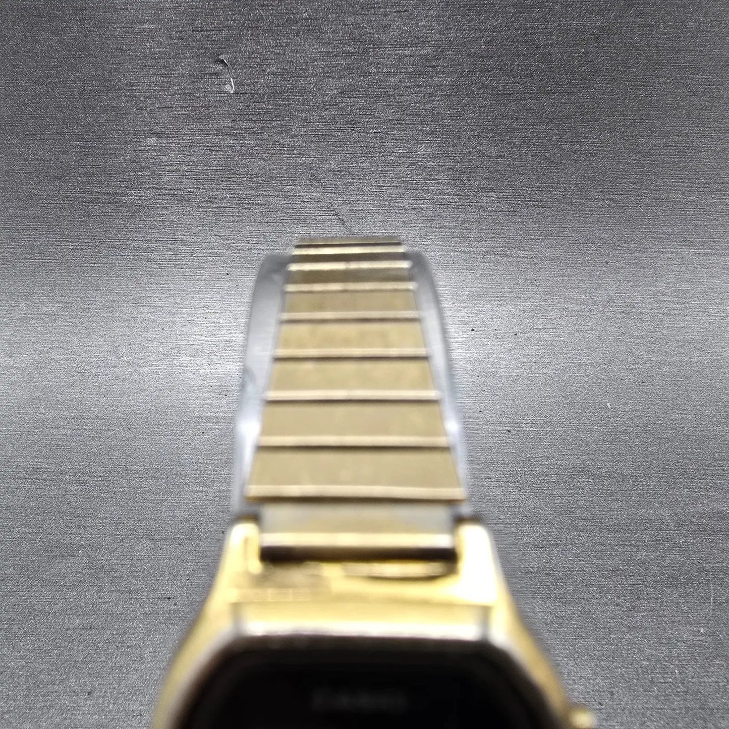 Casio L500 Watch Women 23mm Digital LCD Gold Tone Octagon Date Month New Battery4
