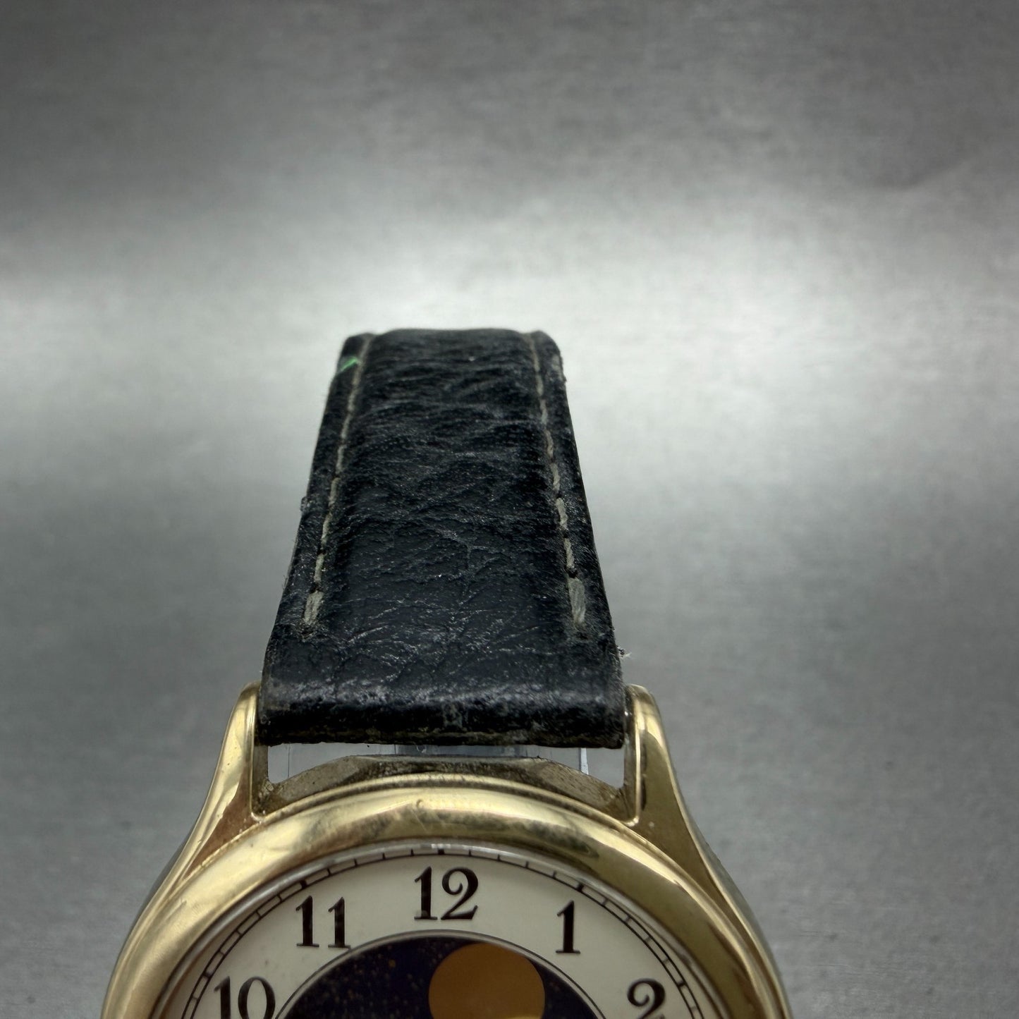 Seiko Avenue Moon Phase Watch Unisex 32mm White Dial Gold Tone Date New Battery4