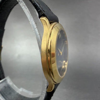 Movado Museum Watch Women 26mm Black Dial Gold Tone Round 87-E4-0814 New Battery3