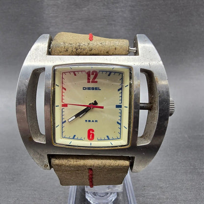 Diesel Watch Men 44mm Cream Dial Steel Rectangle DZ-2109 PARTS0