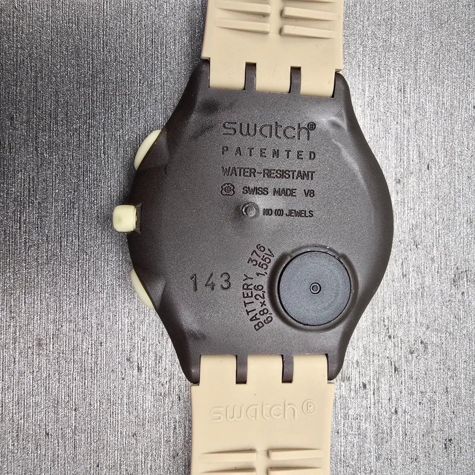 Swatch Skin Chrono KALAHARI Watch Men Tan Dial Brown Case SUYC100 New Battery11