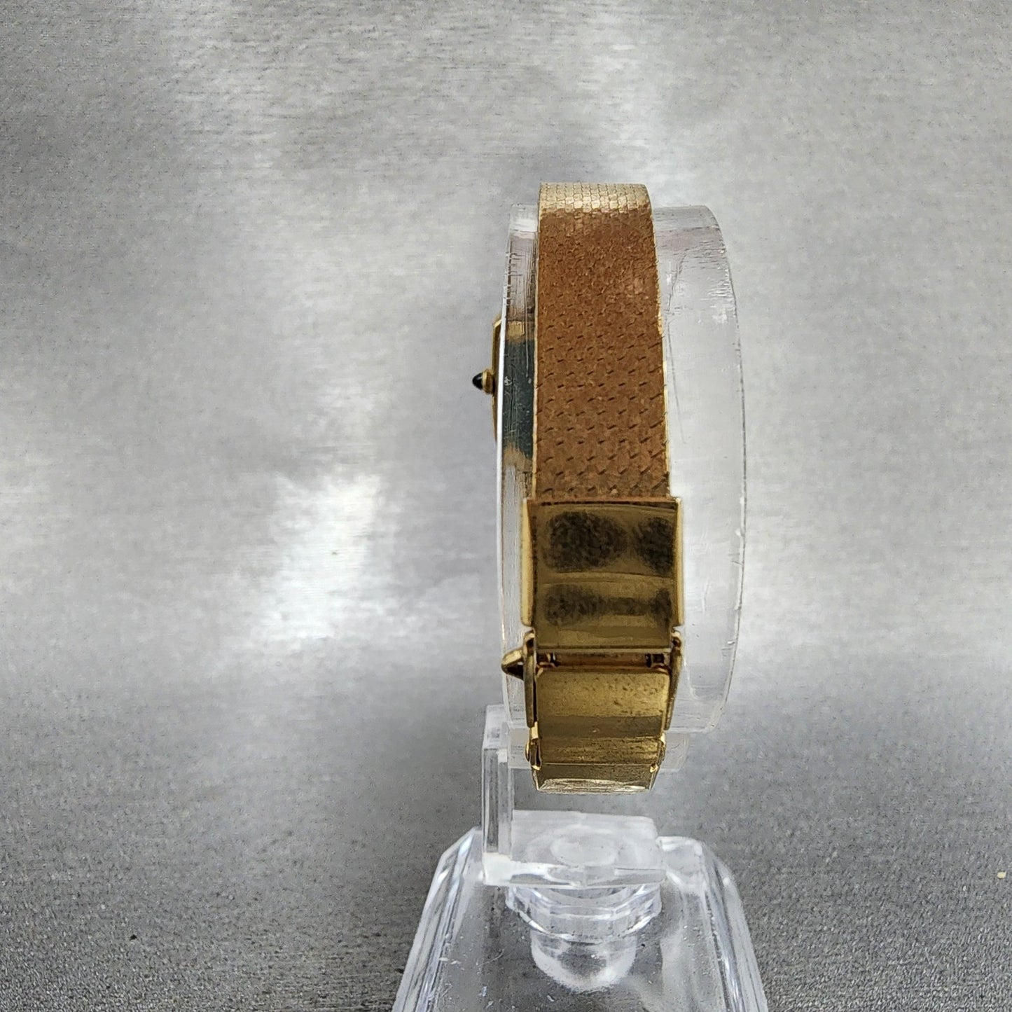 Seiko Tank Watch Women 19mm Black Dial Gold Tone Octagon 23206100 New Battery7