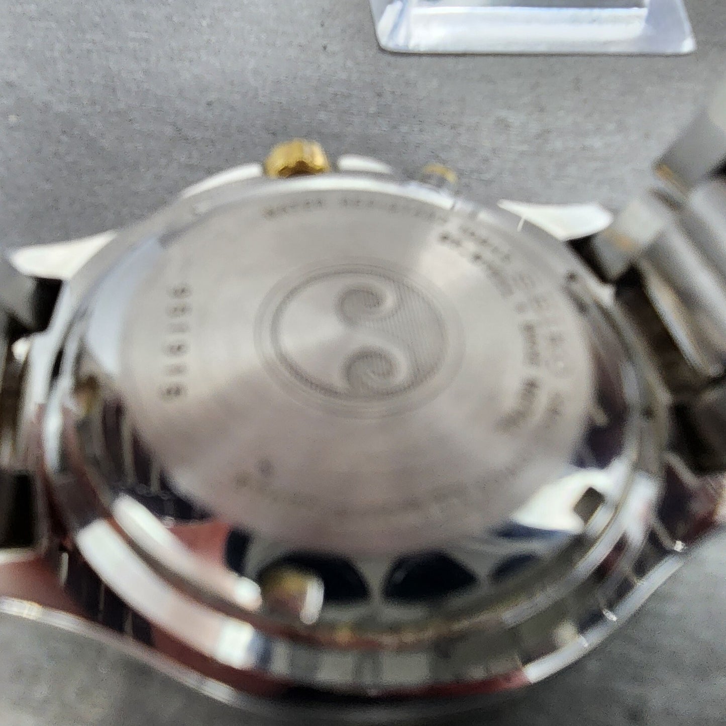 Seiko Kinetic Watch men 38mm White Dial Two Tone Date Round 5M420M09 PARTS10