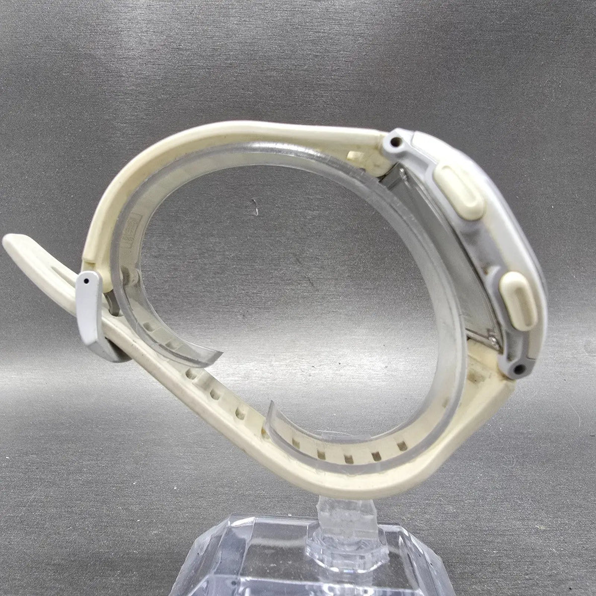 Seiko Super Runner Watch Men 44mm White Chronograph Oval S690-00A0 PARTS9