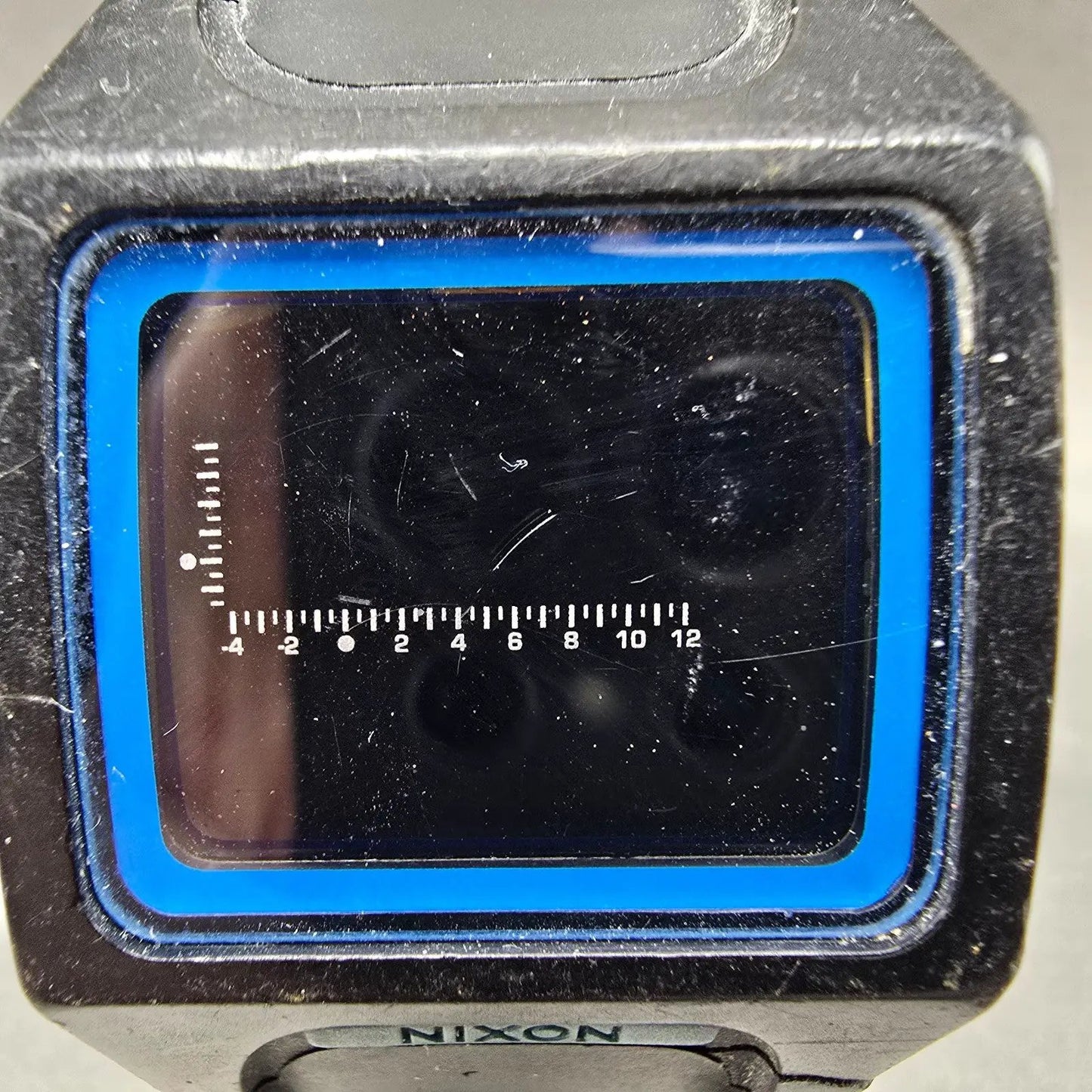 Nixon Lodown Watch Men 41mm Black Blue Digital Rectangle RUSTED!!! PARTS2