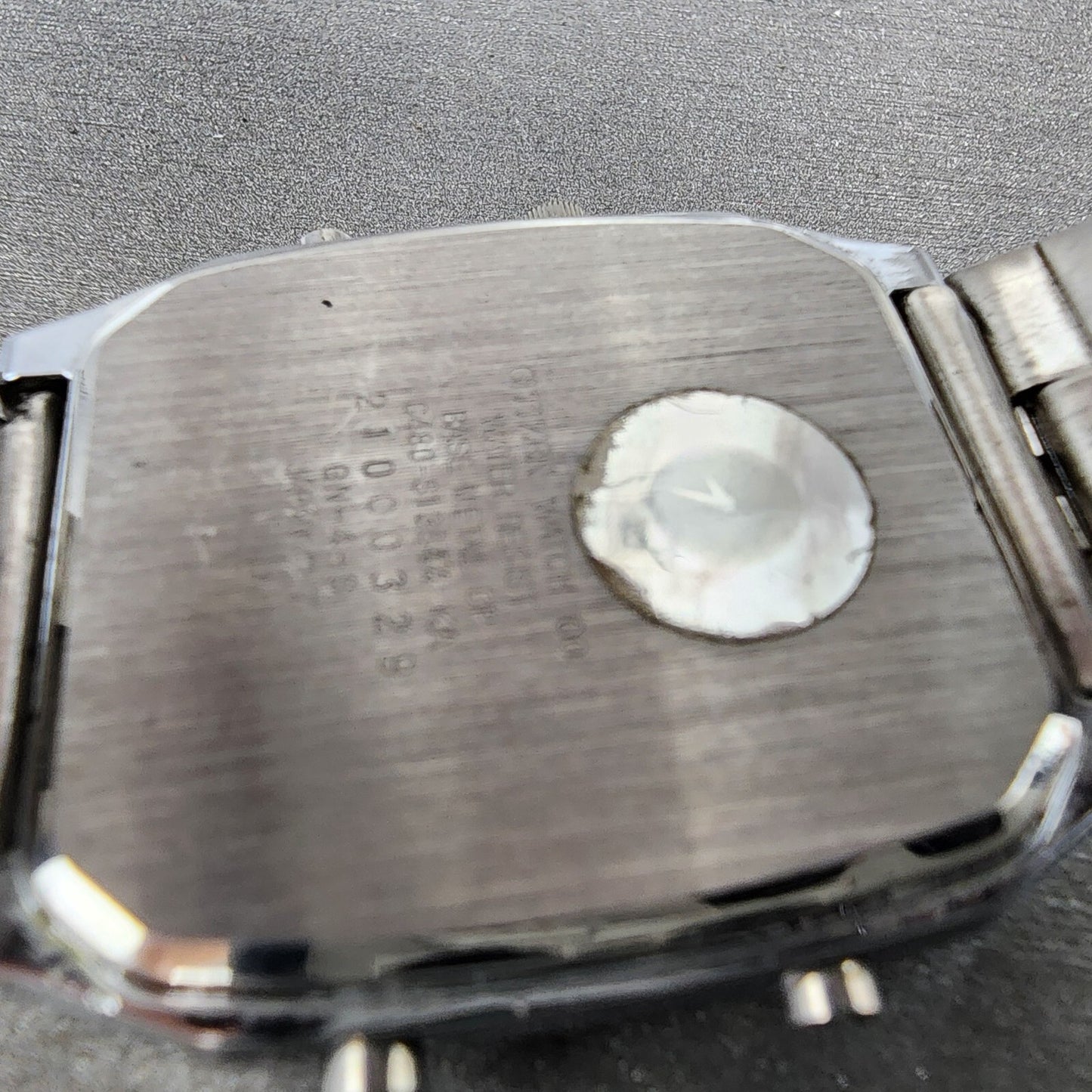 Citizen Analog Digital Watch Men 32mm Silver Dial Silver Tone Rectangle New Batt
