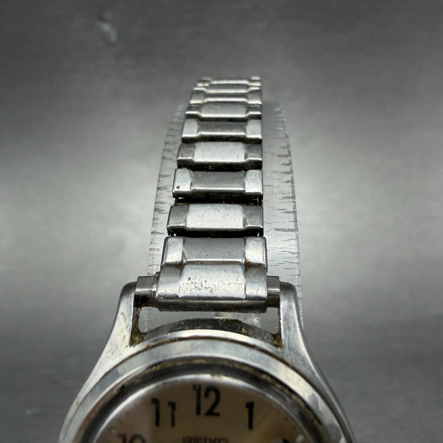 Seiko Watch Women 25mm Champagne Dial Silver Tone Manual Vintage 1104-0259 Runs4