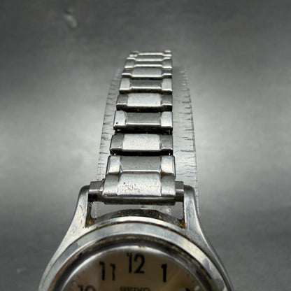 Seiko Watch Women 25mm Champagne Dial Silver Tone Manual Vintage 1104-0259 Runs4